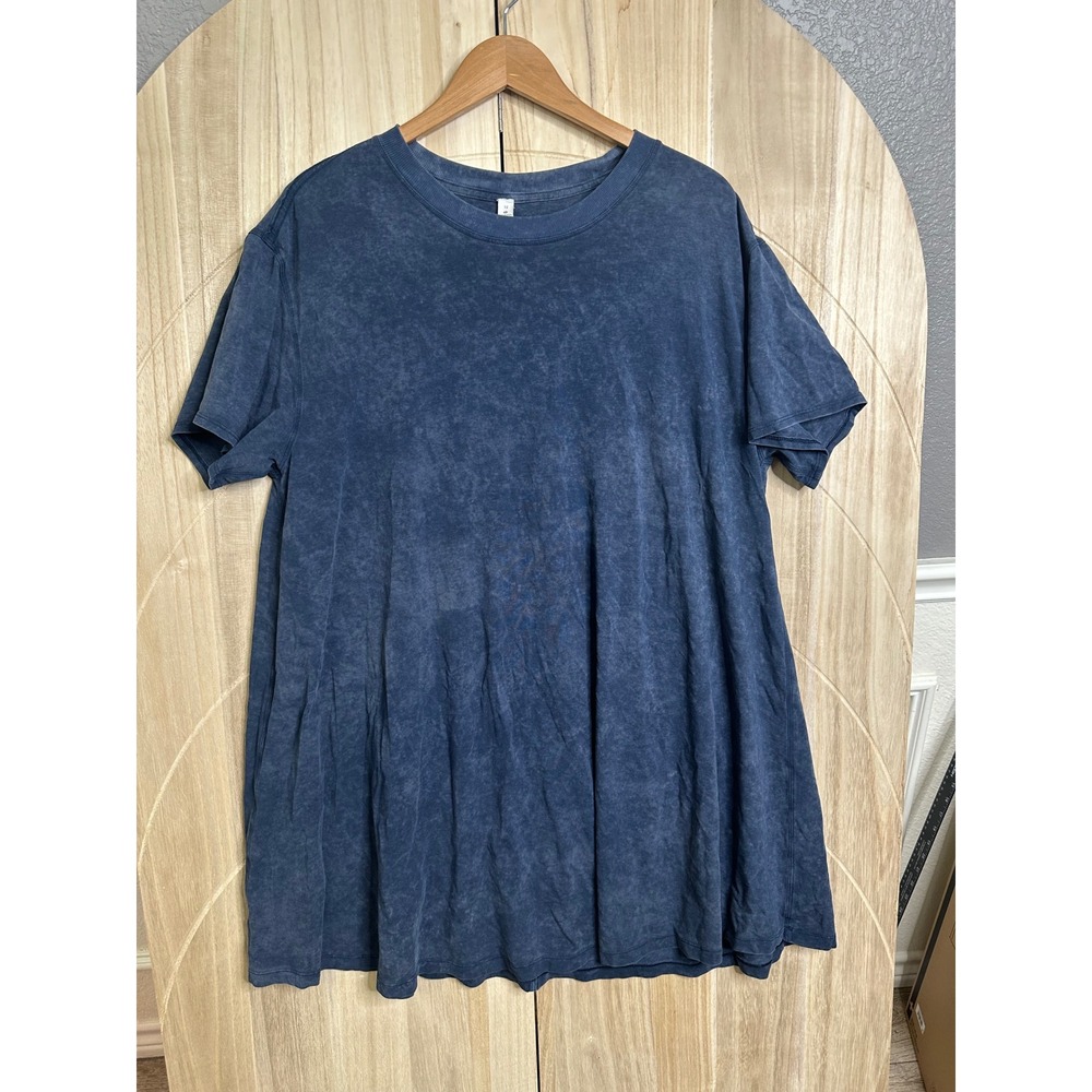 Lululemon All Yours Tee Dress Cloud Wash Navy Blue Size 12 - Picture 4 of 10